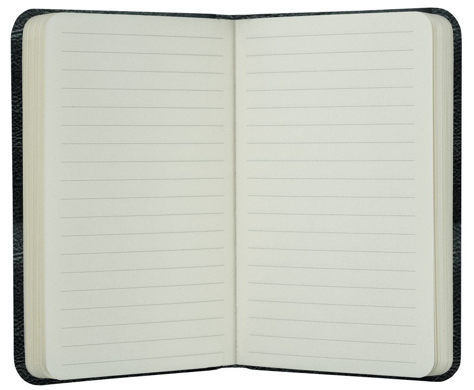 Notizbuch Pocket Format (gebunden) | Echtleder | VINTAGE schwarz